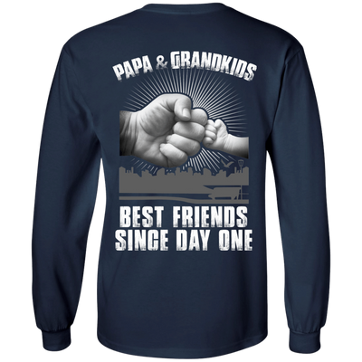 Papa And Grandkids Best Friends Single Day One T-Shirt & Hoodie | Teecentury.com