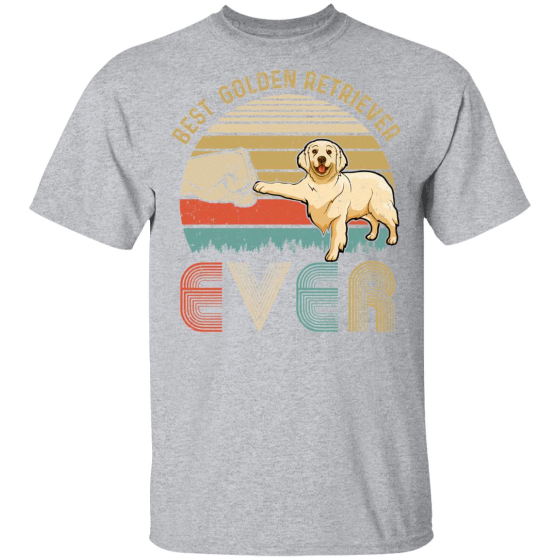 Vintage Best Golden Retriever Dad Ever Bump Fit Funny Dad Gifts T-Shirt & Hoodie | Teecentury.com