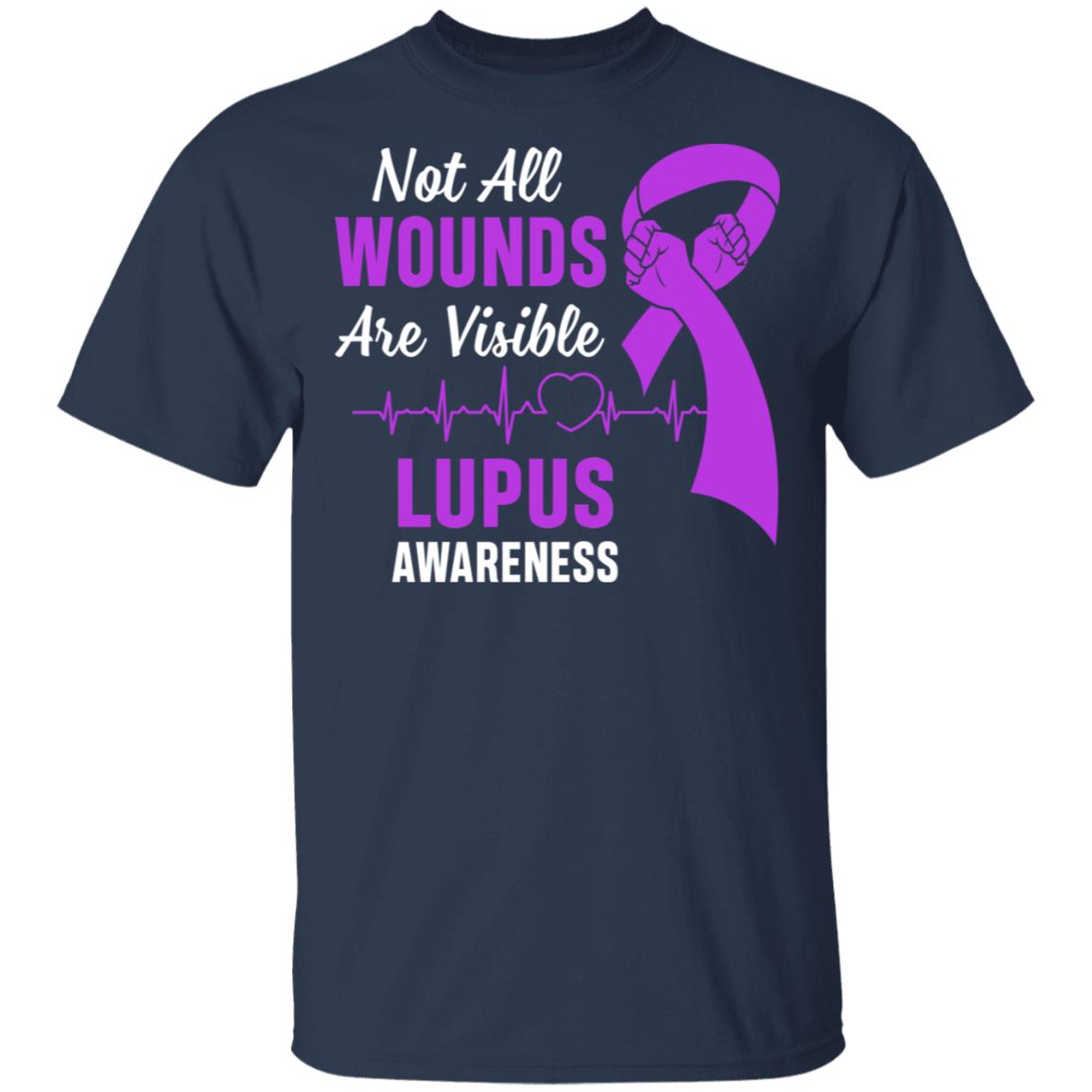 Lupus Awareness Purple Not All Wounds Are Visible T-Shirt & Hoodie | Teecentury.com