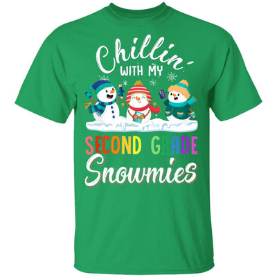 Chillin' With Second Grade Snowmies Christmas Teacher Gifts T-Shirt & Sweatshirt | Teecentury.com