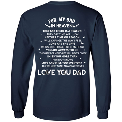 For My Dad In Heaven T-Shirt & Hoodie | Teecentury.com