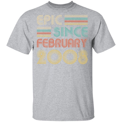 Epic Since February 2008 Vintage 14th Birthday Gifts Youth Youth Shirt | Teecentury.com