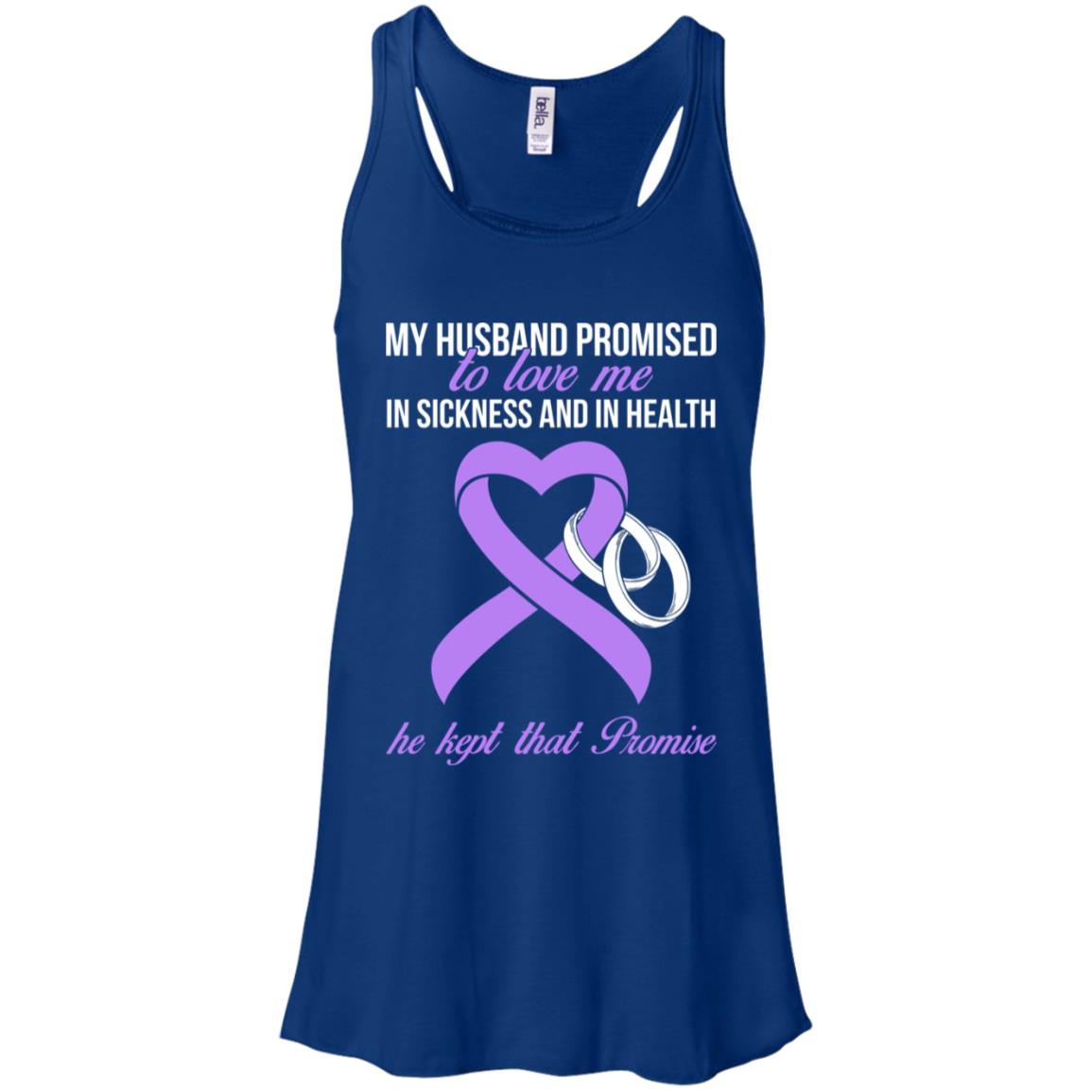 My Husband Promises To Love Me In Sickness Lavender Ribbon T-Shirt & Tank Top | Teecentury.com