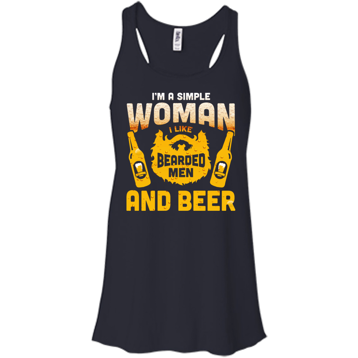 I'm A Simple Woman I Like Bearded Men And Beer T-Shirt & Hoodie | Teecentury.com