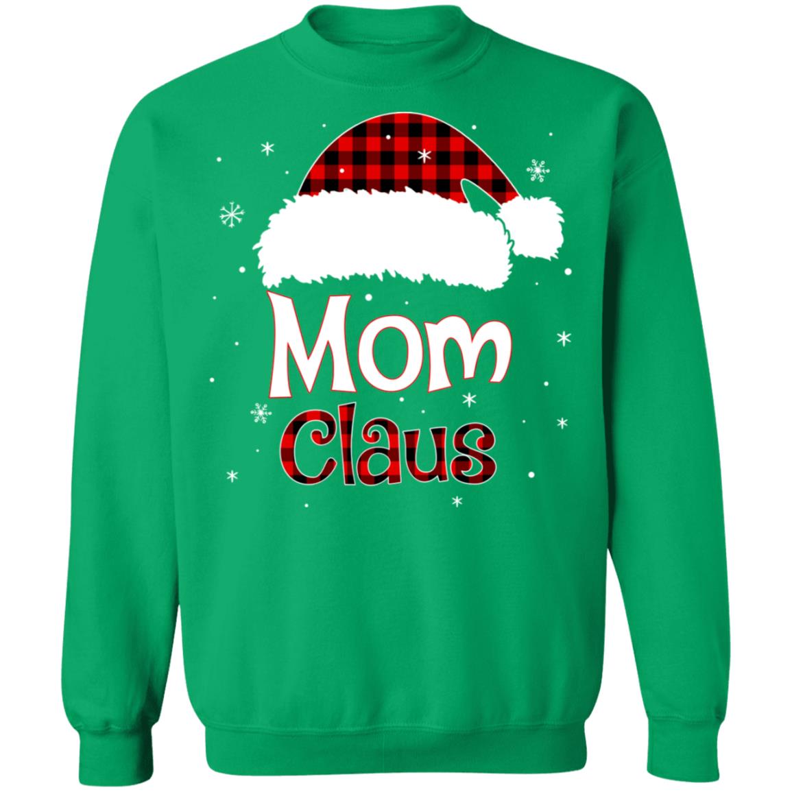 Santa Mom Claus Red Plaid Family Pajamas Christmas Gift T-Shirt & Sweatshirt | Teecentury.com