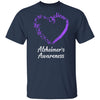 Butterfly Believe Alzheimer's Awareness Ribbon Gifts T-Shirt & Hoodie | Teecentury.com