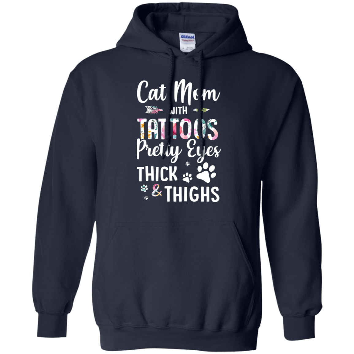 Cat Mom With Tattoos Pretty Eyes Thick Thighs T-Shirt & Tank Top | Teecentury.com