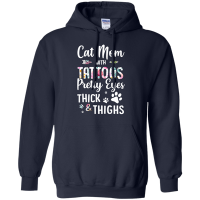 Cat Mom With Tattoos Pretty Eyes Thick Thighs T-Shirt & Tank Top | Teecentury.com