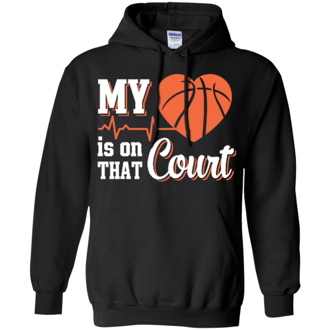 My Heart Is On That Court Basketball T-Shirt & Hoodie | Teecentury.com