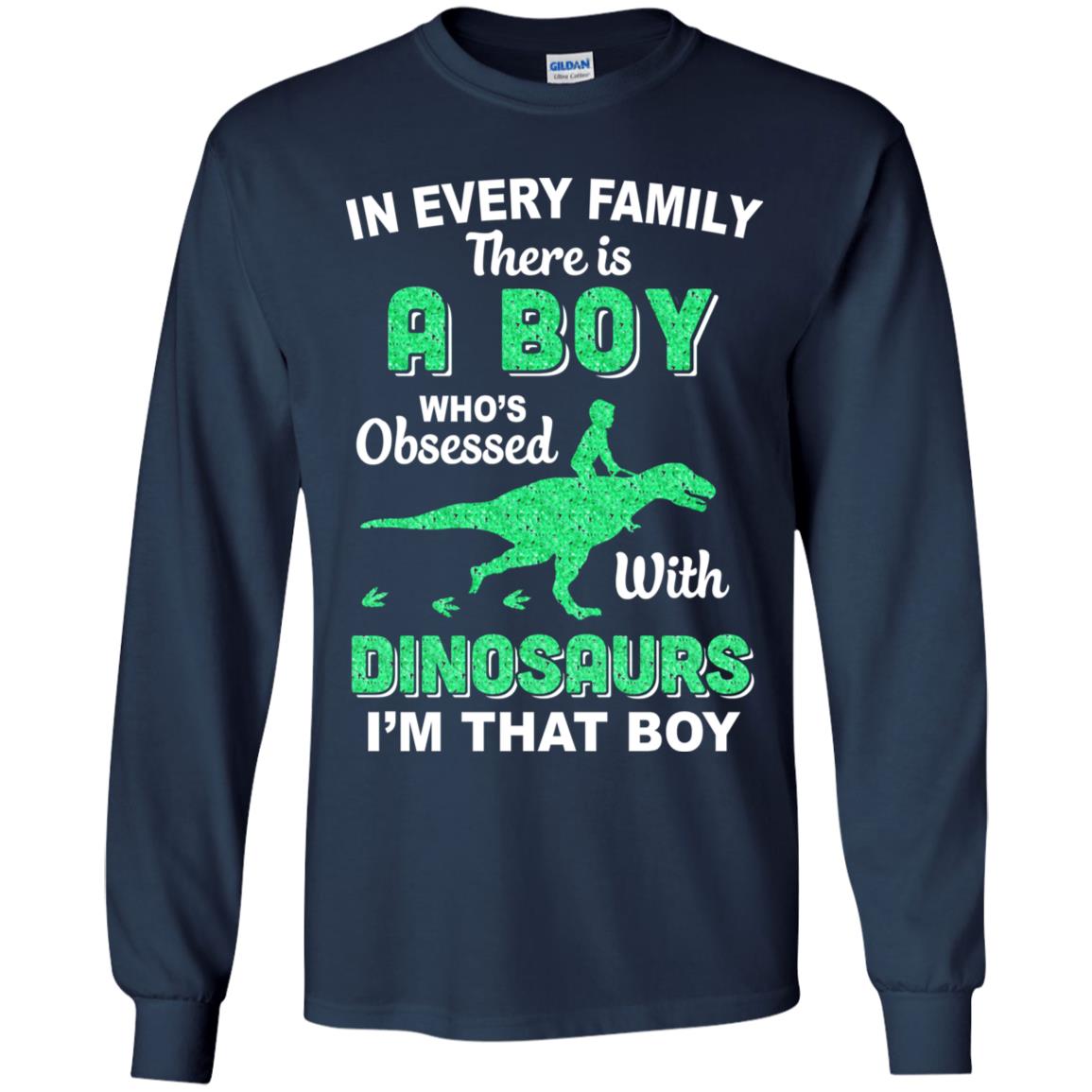 A Boy Who's Obsessed With Dinosaurs I Am That Boy Kids Youth Youth Shirt | Teecentury.com