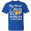 My Heart Is Held By The Paws Of A Golden Retriever Lover T-Shirt & Hoodie | Teecentury.com