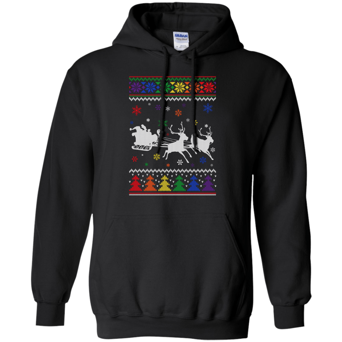 Rainbow Christmas Through The Snow Together T-Shirt & Hoodie | Teecentury.com
