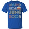 Legend Since June 2008 Vintage 14th Birthday Gifts Youth Youth Shirt | Teecentury.com