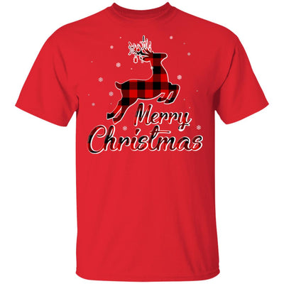 Merry Christmas Buffalo Plaid Xmas Reindeer Gift T-Shirt & Sweatshirt | Teecentury.com