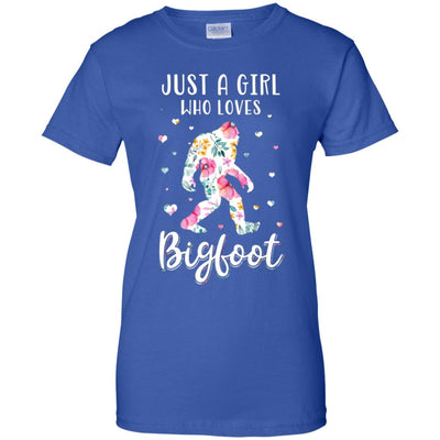 Flower Just A Girls Who Loves Bigfoot T-Shirt & Tank Top | Teecentury.com