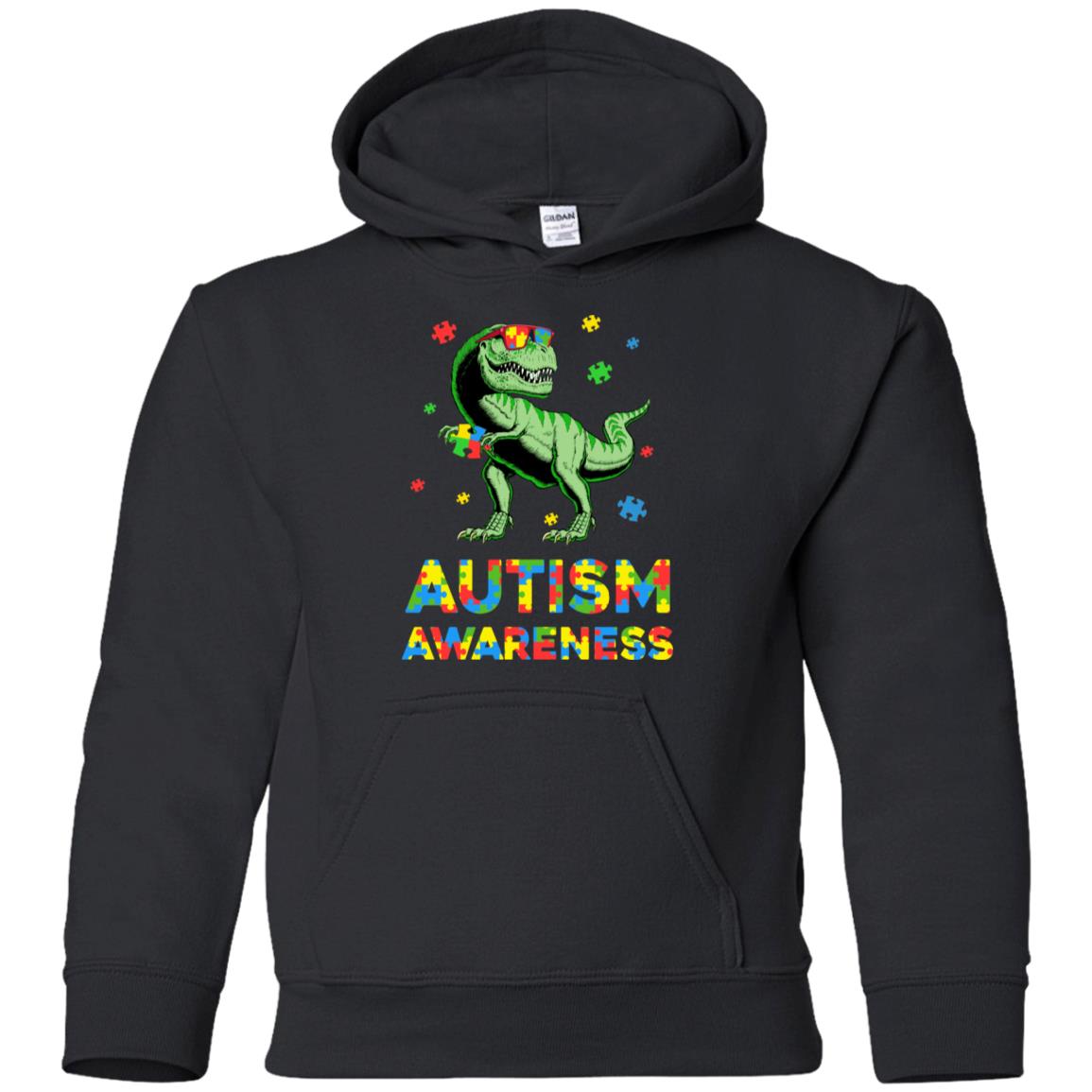 Dinosaur Puzzle Autism Awareness For Boys Girls Youth Youth Shirt | Teecentury.com