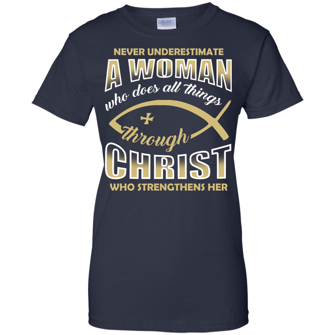 Who Does All Things Through Christ Who Strengthens Her T-Shirt & Hoodie | Teecentury.com