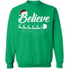 Believe Christmas Gifts Santa Hat Buffalo Plaid T-Shirt & Sweatshirt | Teecentury.com