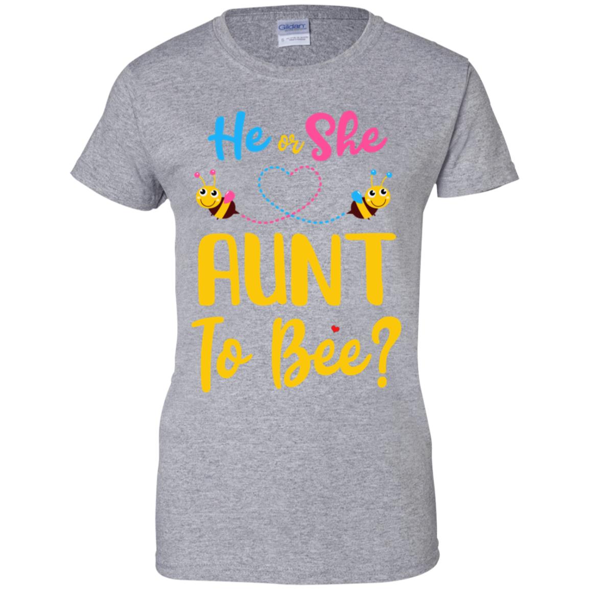 Gender Reveal Pink Or Blue What Will It Bee He Or She Aunt T-Shirt & Hoodie | Teecentury.com