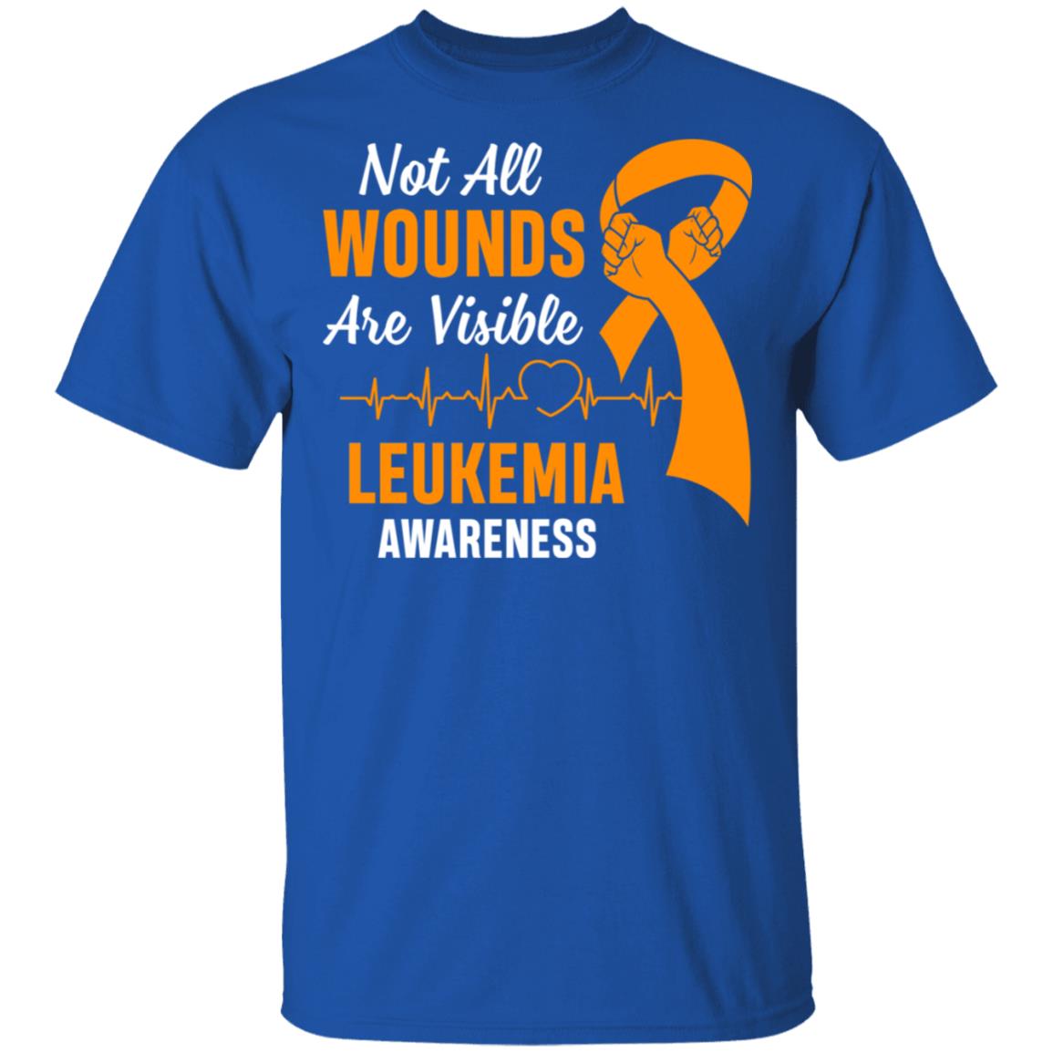 Leukemia Awareness Orange Not All Wounds Are Visible T-Shirt & Hoodie | Teecentury.com