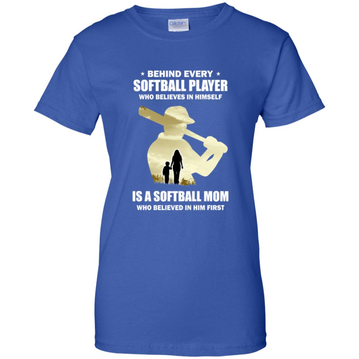 Behind Every Softball Player Is A Mom That Believes T-Shirt & Hoodie | Teecentury.com