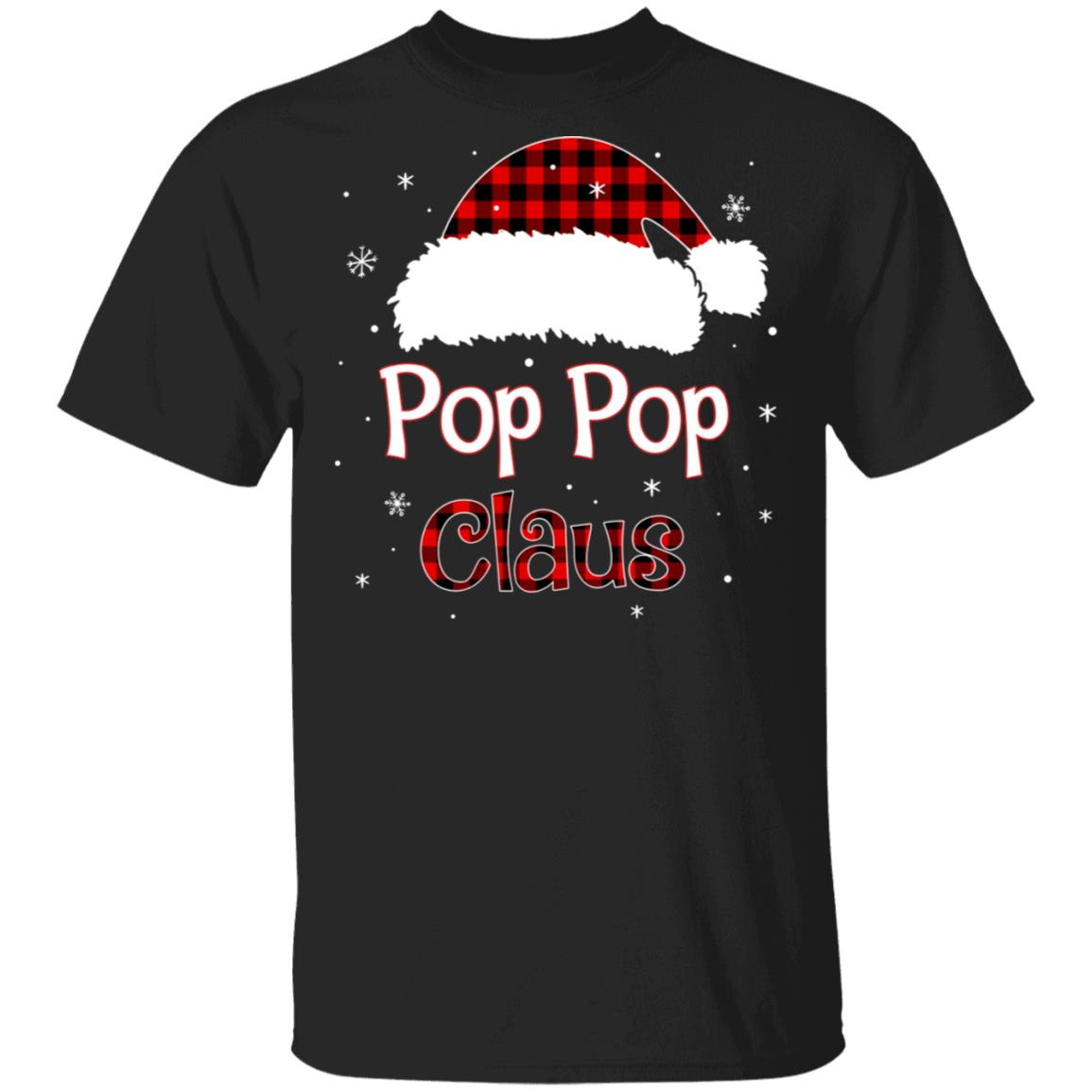 Santa Pop Pop Claus Red Plaid Family Pajamas Christmas Gift T-Shirt & Sweatshirt | Teecentury.com