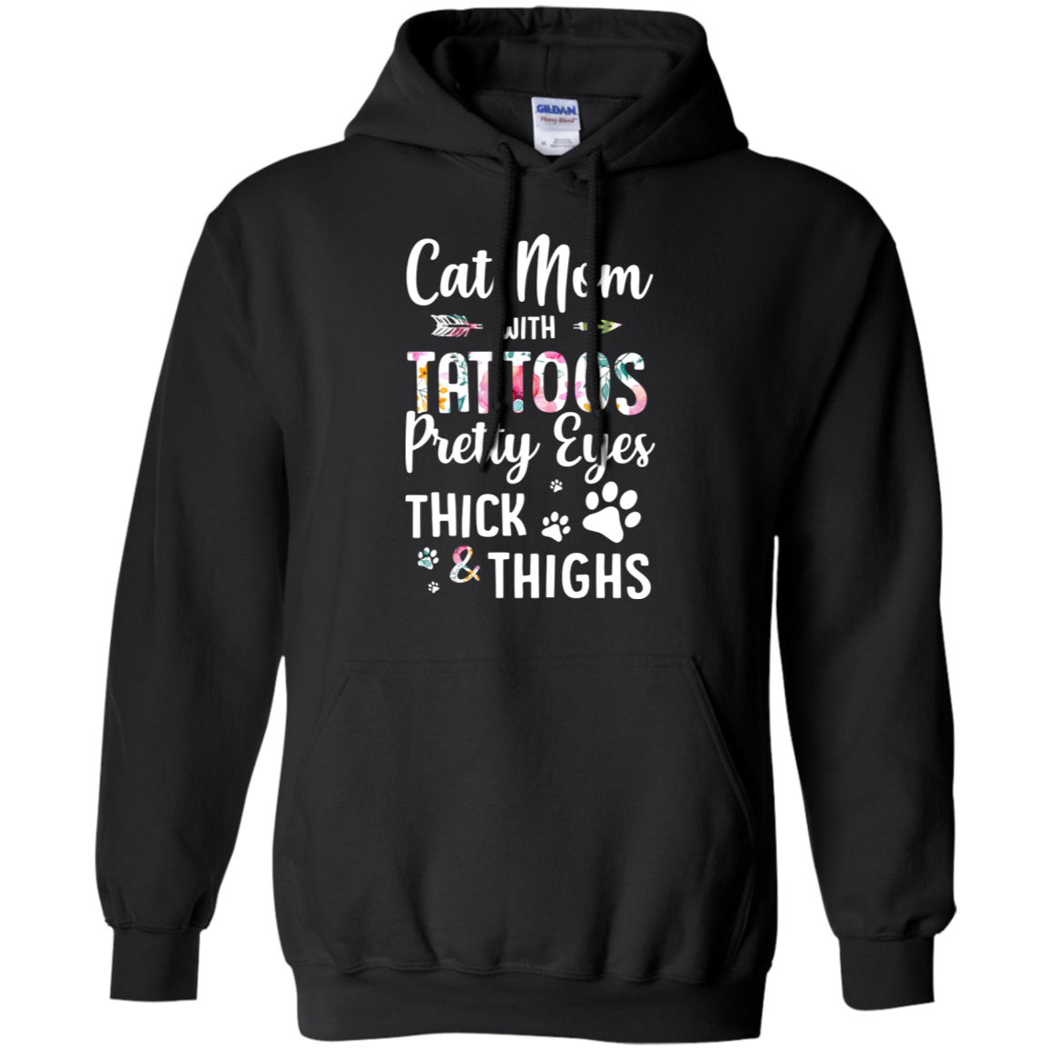 Cat Mom With Tattoos Pretty Eyes Thick Thighs T-Shirt & Tank Top | Teecentury.com