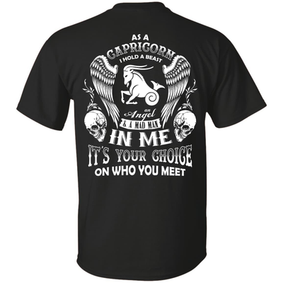 As A Capricorn I Hold A Beast An Angel A Madman In Me T-Shirt & Hoodie | Teecentury.com