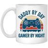 Daddy By Day Gamer By Night Funny Video Game Mug Coffee Mug | Teecentury.com