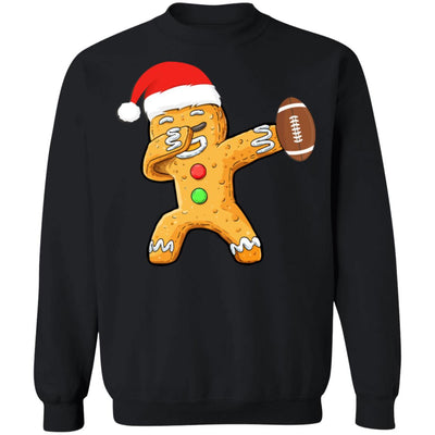 Dabbing Gingerbread Santa Football Christmas Pajama Gifts T-Shirt & Sweatshirt | Teecentury.com