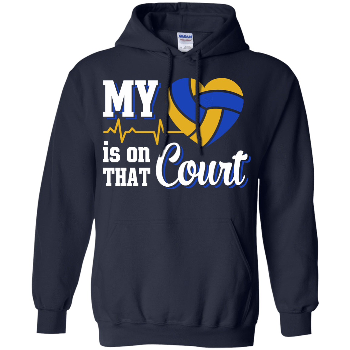 My Heart Is On That Court Volleyball T Shirt T-Shirt & Hoodie | Teecentury.com