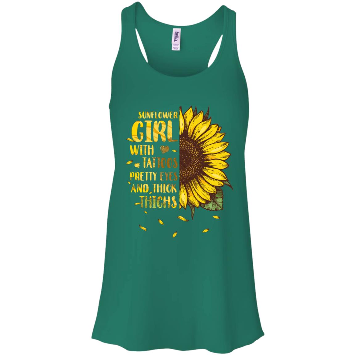 Sunflower Girl Tattoos Pretty Eyes Thick Thighs Tattoo T-Shirt & Tank Top | Teecentury.com