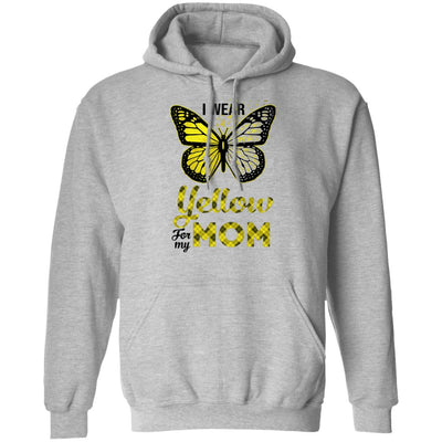 I Wear Yellow For My Mom Butterfly Sarcoma Bone Cancer T-Shirt & Hoodie | Teecentury.com