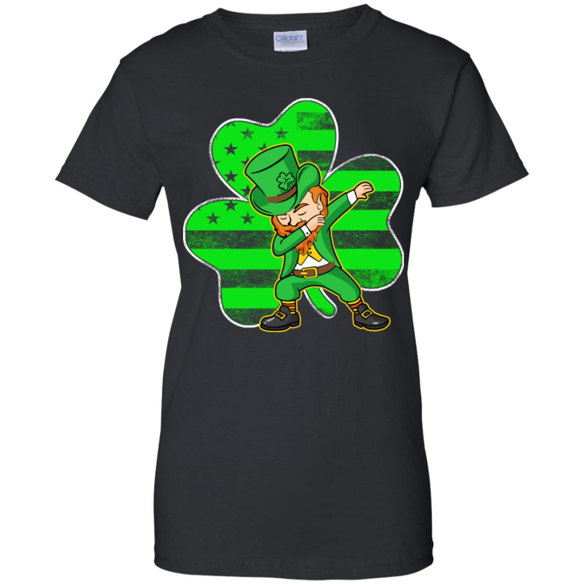 St Patricks Day Leprechaun Dabbing Dab American Flag T-Shirt & Hoodie | Teecentury.com