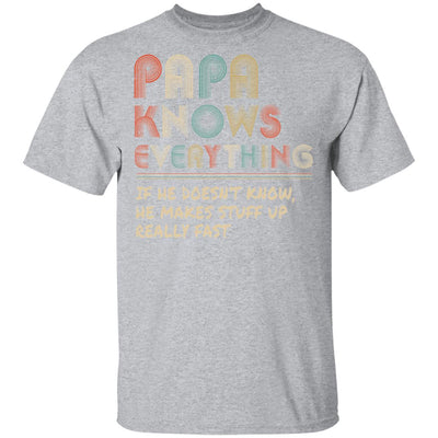 Papa Know Everything Vintage Papa Father's Day Gift T-Shirt & Hoodie | Teecentury.com