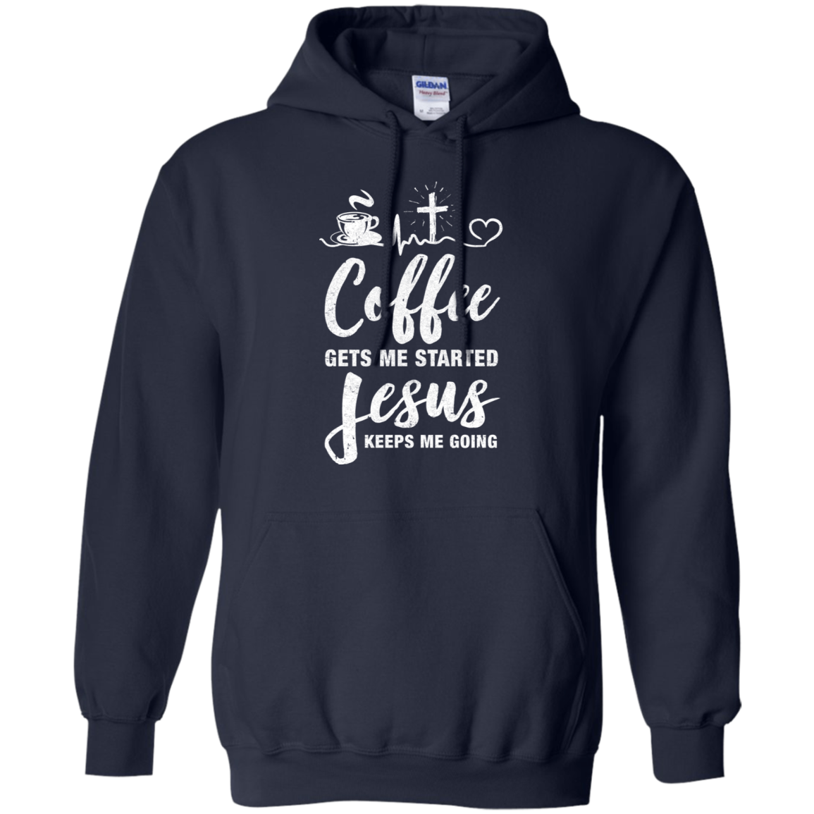 Coffee Gets Me Started Jesus Keeps Me Going T-Shirt & Hoodie | Teecentury.com
