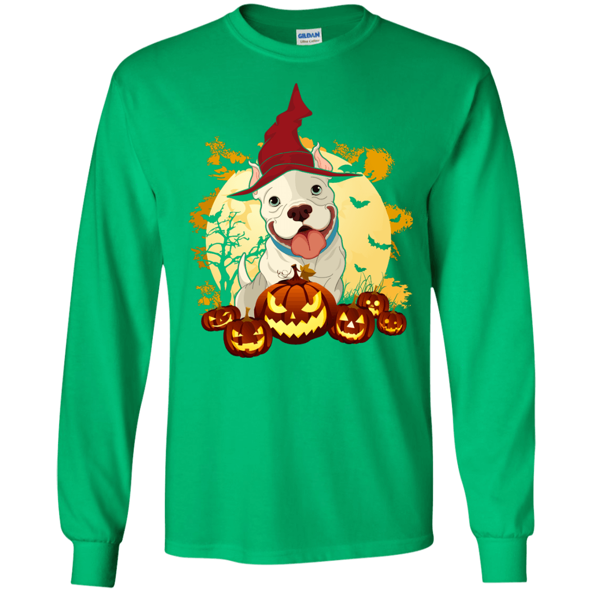 Pitbull Halloween Pumpkin T-Shirt & Hoodie | Teecentury.com