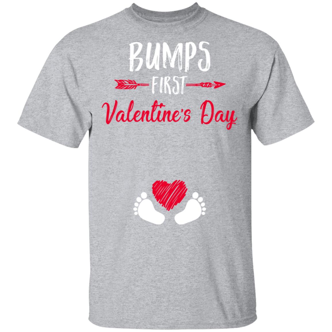 Bumps First Valentine's Day Cute Adorable Baby Pregnancy T-Shirt & Hoodie | Teecentury.com