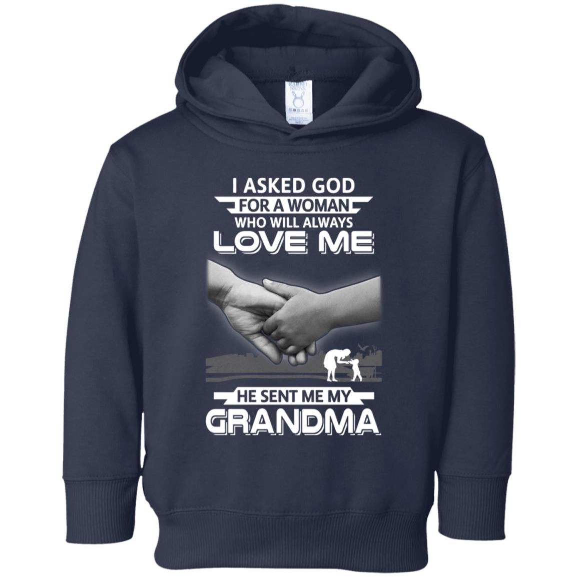I Asked God For A Woman Who Always Love Me Grandma Youth Youth Shirt | Teecentury.com
