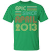 Epic Since April 2013 Vintage 9th Birthday Gifts Youth Youth Shirt | Teecentury.com