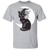 Vintage Scary Halloween Black Cat Costume Witch Hat Moon T-Shirt & Hoodie | Teecentury.com