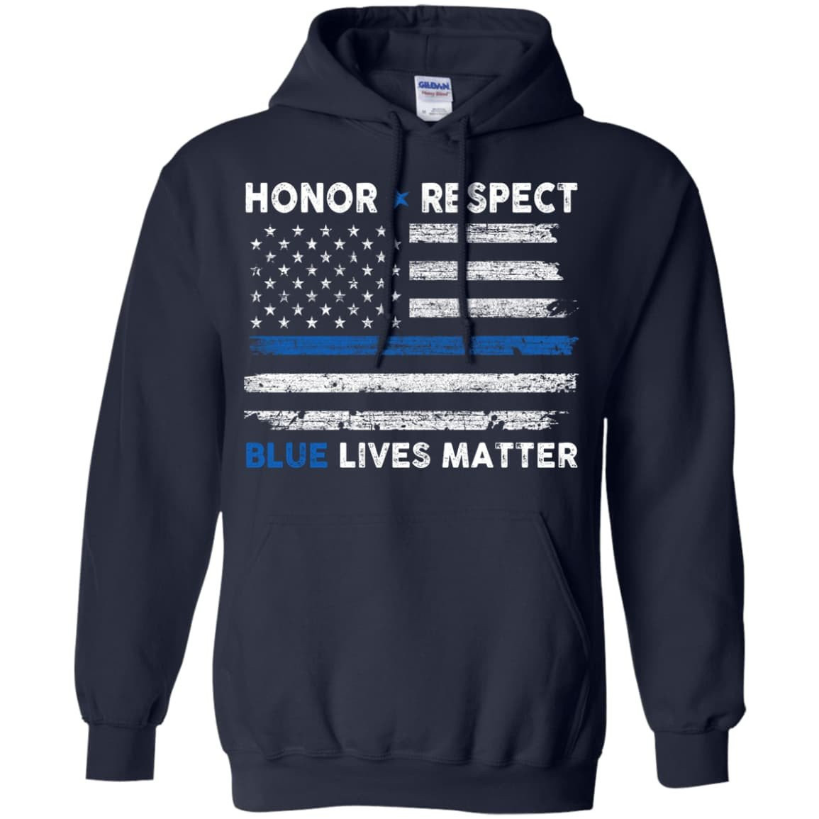 Honor and Respect Blue lives matter T-Shirt & Hoodie | Teecentury.com