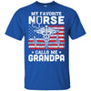 My Favorite Nurse Calls Me Grandpa USA Flag Father's Day T-Shirt & Hoodie | Teecentury.com