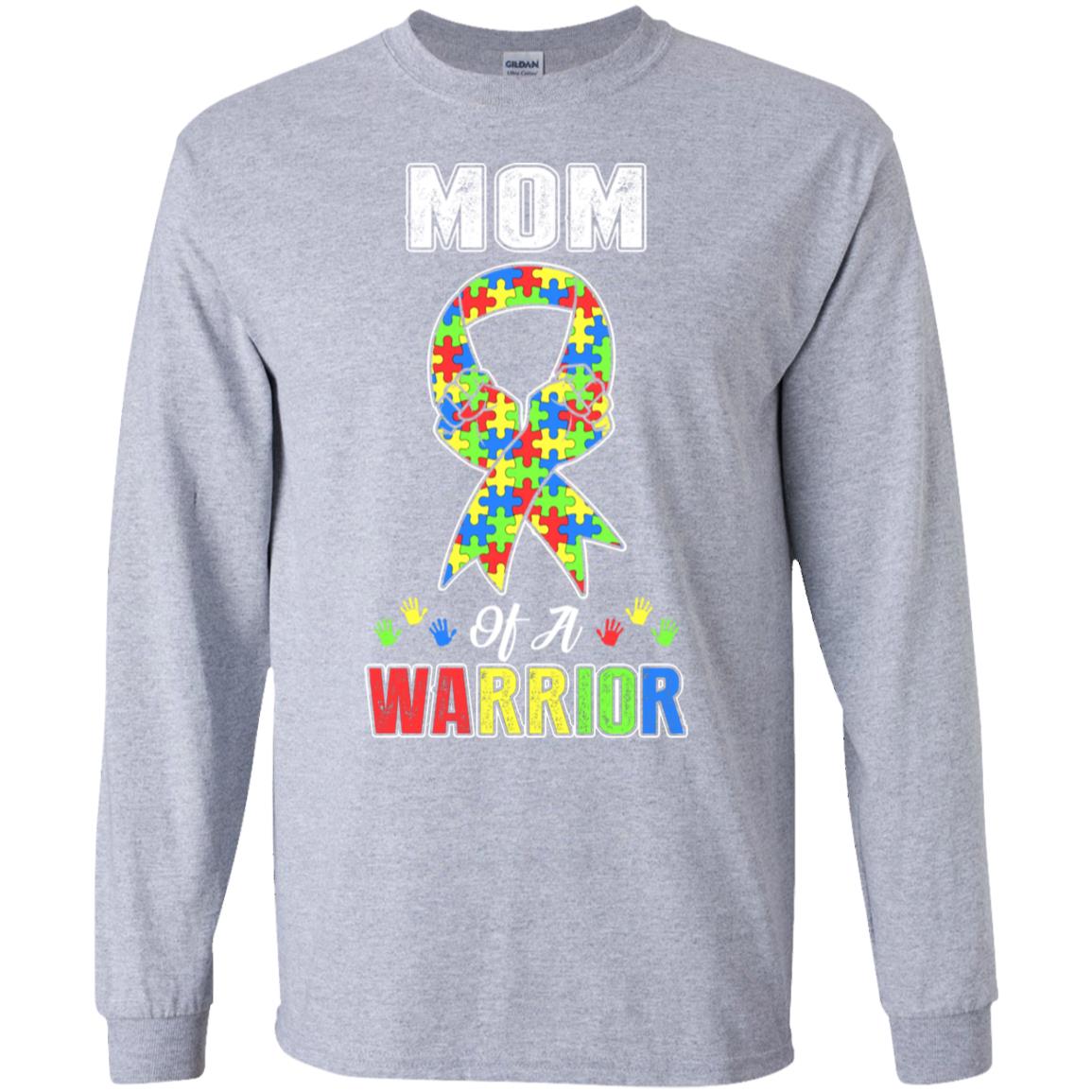 Mom Of A Warrior Support Autism Awareness Gift T-Shirt & Hoodie | Teecentury.com