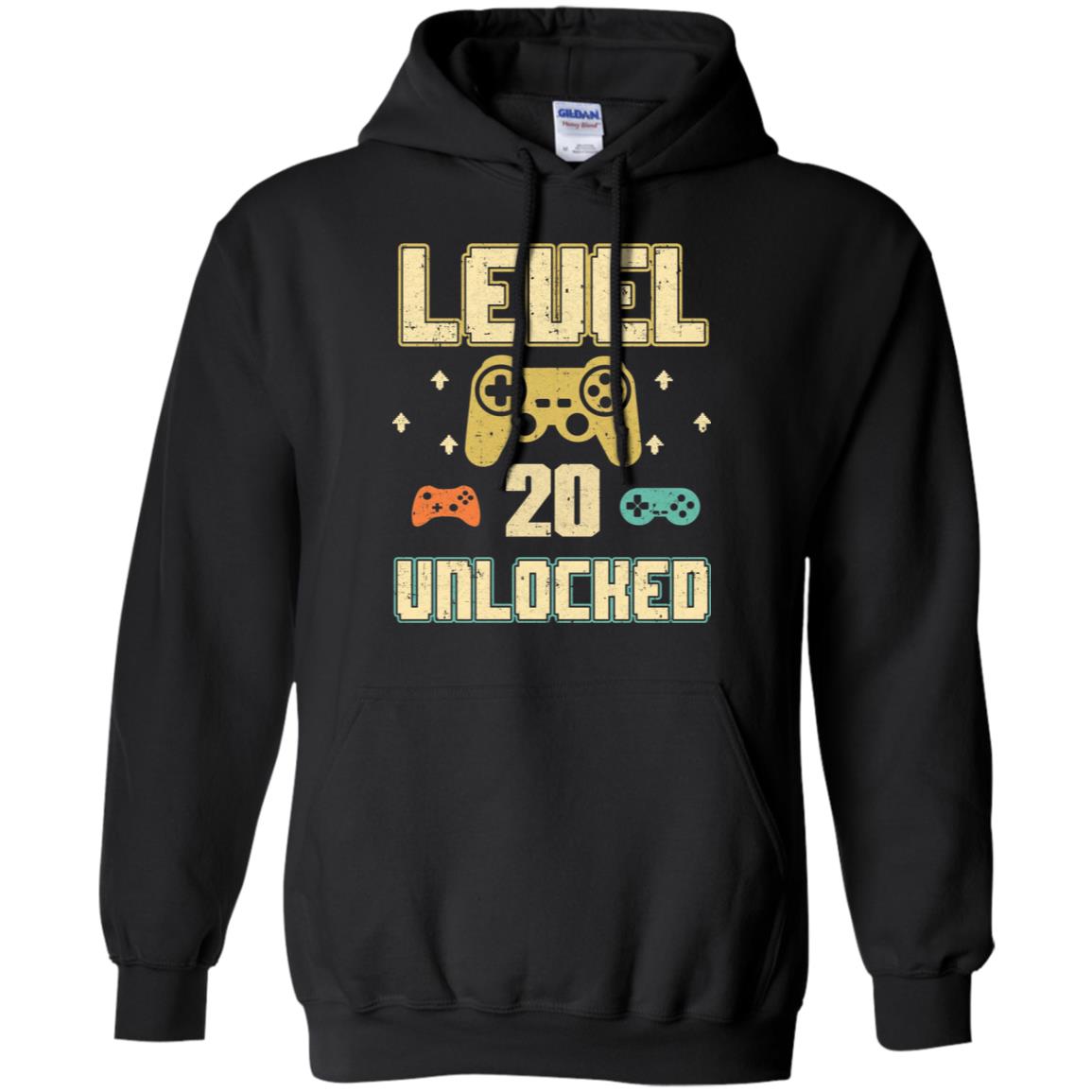 Level 20 Unlocked T-Shirt 20th Video Gamer Birthday Gift