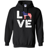 American Flag Dog Husky Love T-Shirt & Hoodie | Teecentury.com