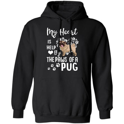 My Heart Is Held By The Paws Of A Pug Lover T-Shirt & Hoodie | Teecentury.com