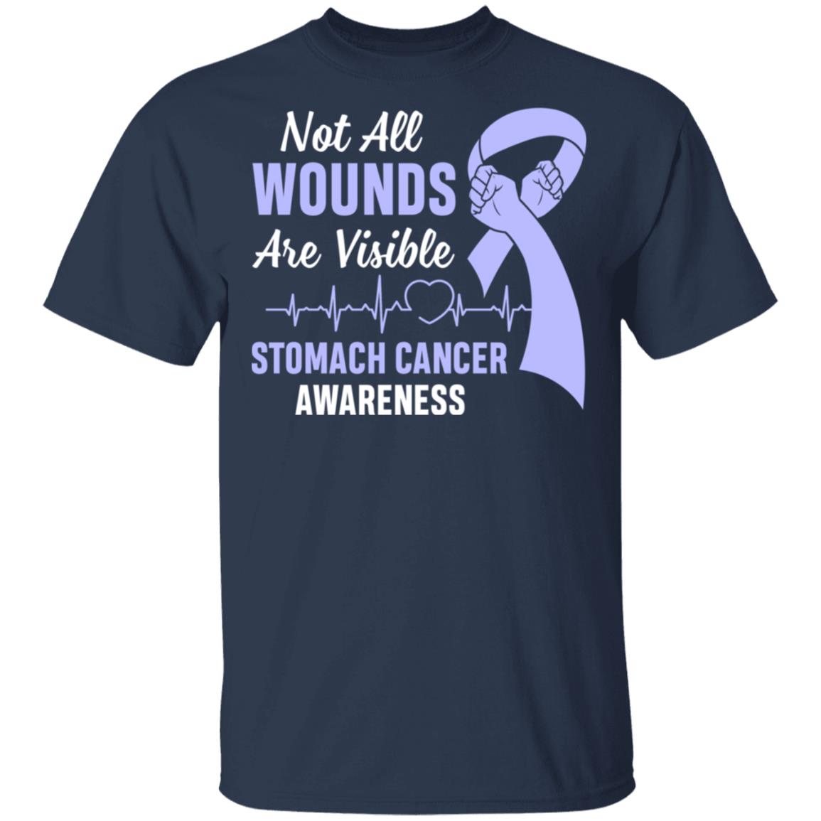Stomach Cancer Awareness Not All Wounds Are Visible T-Shirt & Hoodie | Teecentury.com