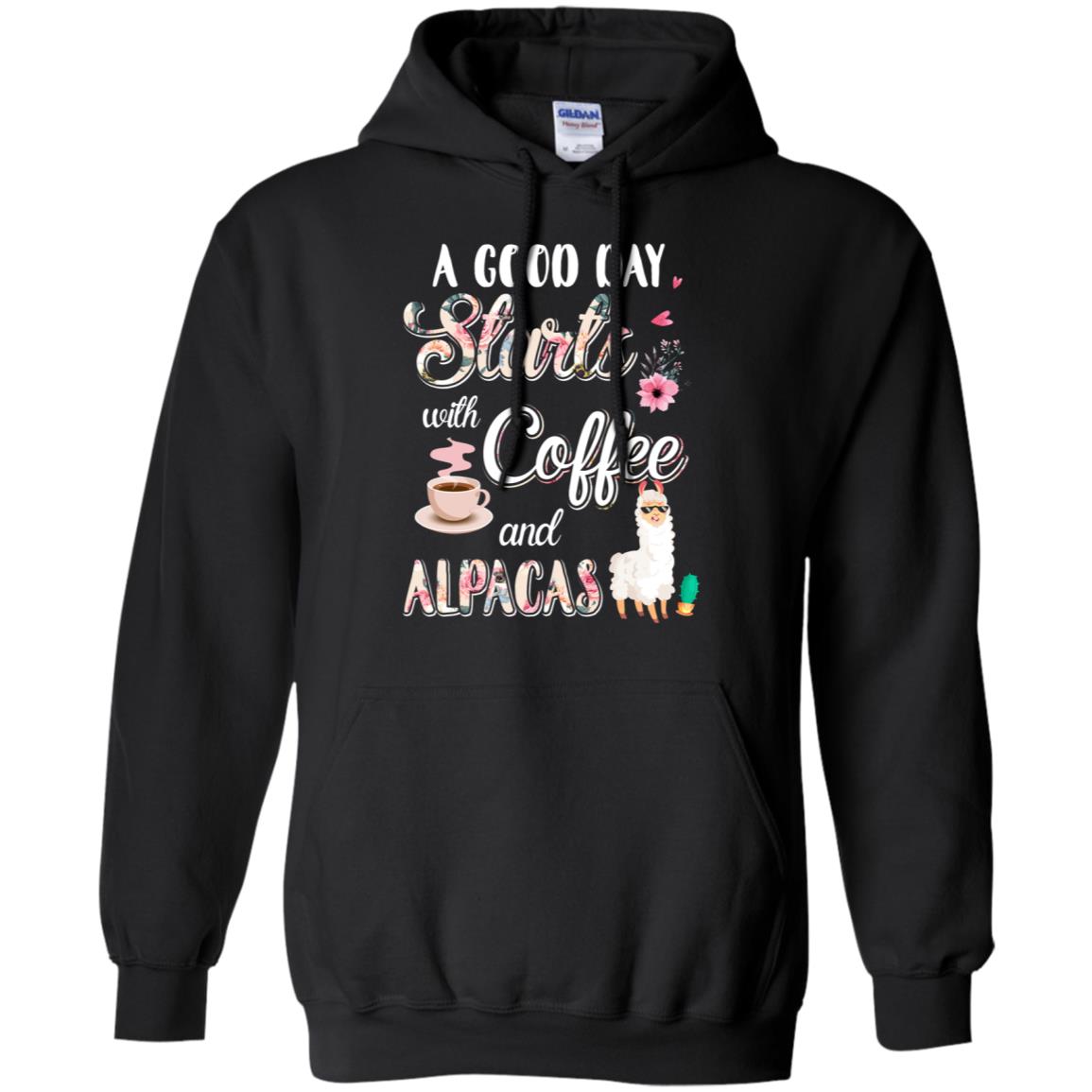 A Good Day Starts With Coffee And Alpacas Lover Gift T-Shirt & Tank Top | Teecentury.com