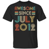 Awesome Since July 2012 Vintage 10th Birthday Gifts Youth Youth Shirt | Teecentury.com